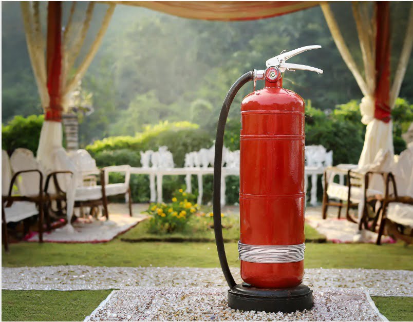 Fire extinguisher are a must in a wedding venue.
