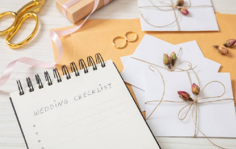 Create a wedding to-do list before your wedding.