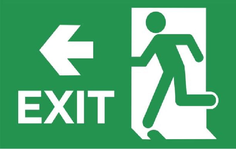 Emergency Exits are a must in your wedding venue.