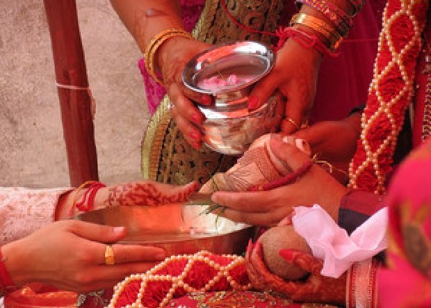 Kanyadaan is a significant Himachali wedding ritual.