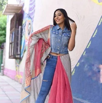 Try a saree with jeans.