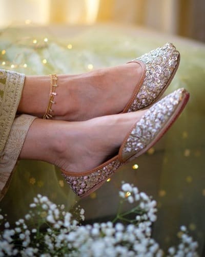 Pair your footwear with your wedding attire.