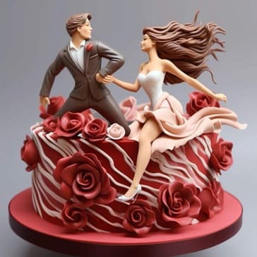 these cakes often take inspiration from abstract art and are carefully designed to reflect the couple’s love story.