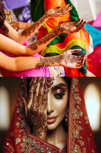 In this ceremony, henna is artistically applied on the hands and feet of the bride and groom and even on the women of the bride’s house hands.