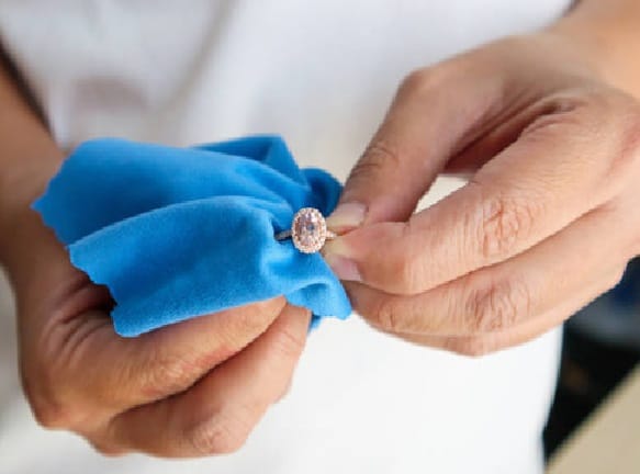 Frequent cleaning with soft tissue and polishing once a year can keep the jewelry looking as good as new.